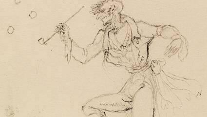 Der Kapellmeister Kreisler im Wahnsinn, Bleistiftzeichnung von E.T.A. Hoffmann, 1822, Ausschnitt © Staatsgalerie Bamberg